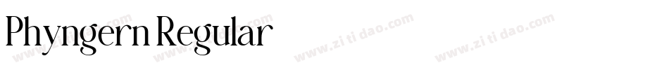 Phyngern Regular字体转换